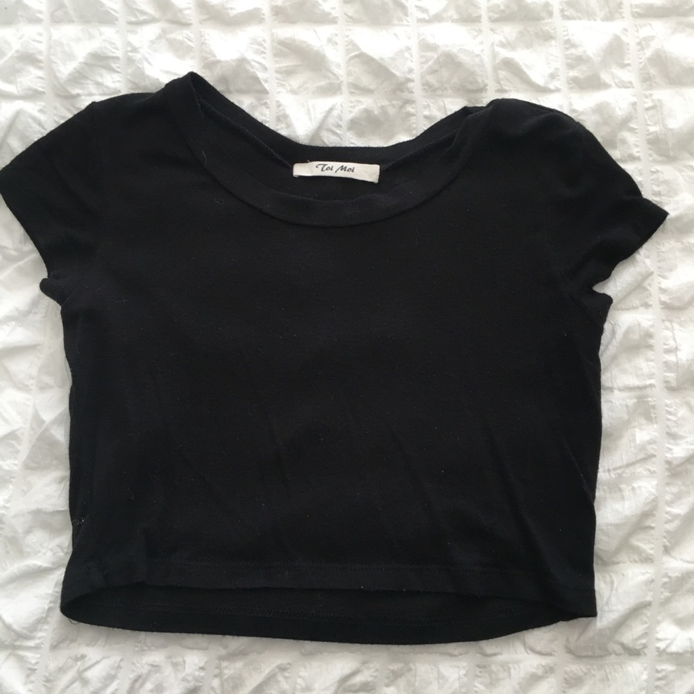 Plain Black Crop Top